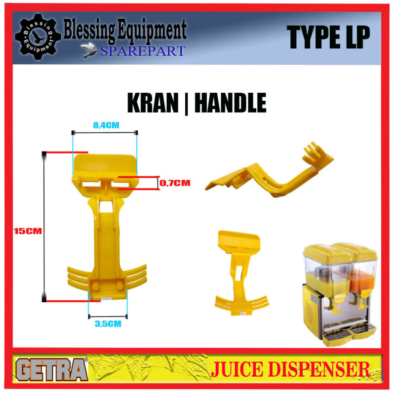LP-12X1 LP-12X2 LP-12X3 SPAREPART HANDLE KRAN | PUSH HANDLE Juice Dispenser GEA GETRA TUAS KRAN JUS DISPENSER TYPE LP - Image 2