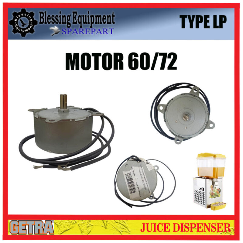 LP-12X1 LP-12X2 LP-12X3 SPAREPART MOTOR | DINAMO 60/72 Juice Dispenser GEA GETRA TYPE LP MOTOR PENGGERAK JUS DISPENSER