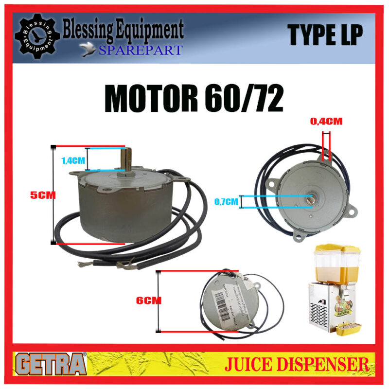 LP-12X1 LP-12X2 LP-12X3 SPAREPART MOTOR | DINAMO 60/72 Juice Dispenser GEA GETRA TYPE LP MOTOR PENGGERAK JUS DISPENSER - Image 2