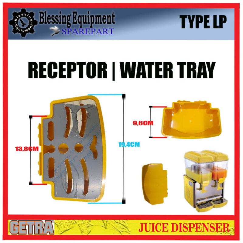 LP-12X1 LP-12X2 LP-12X3 SPAREPART RECEPTOR | WATER TRAY YELLOW COVER Juice dispenser GEA GETRA TYPE LP - Image 2