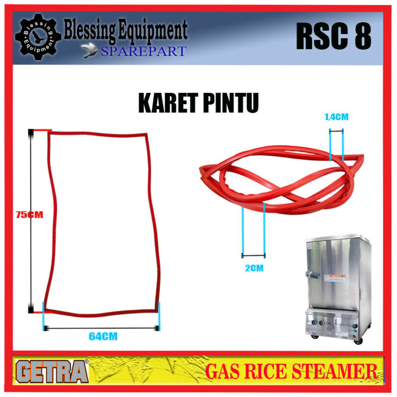 RSC-8 Sparepart SEAL KARET PINTU Uk 75 x 64 Rice Steamer GETRA - Image 2