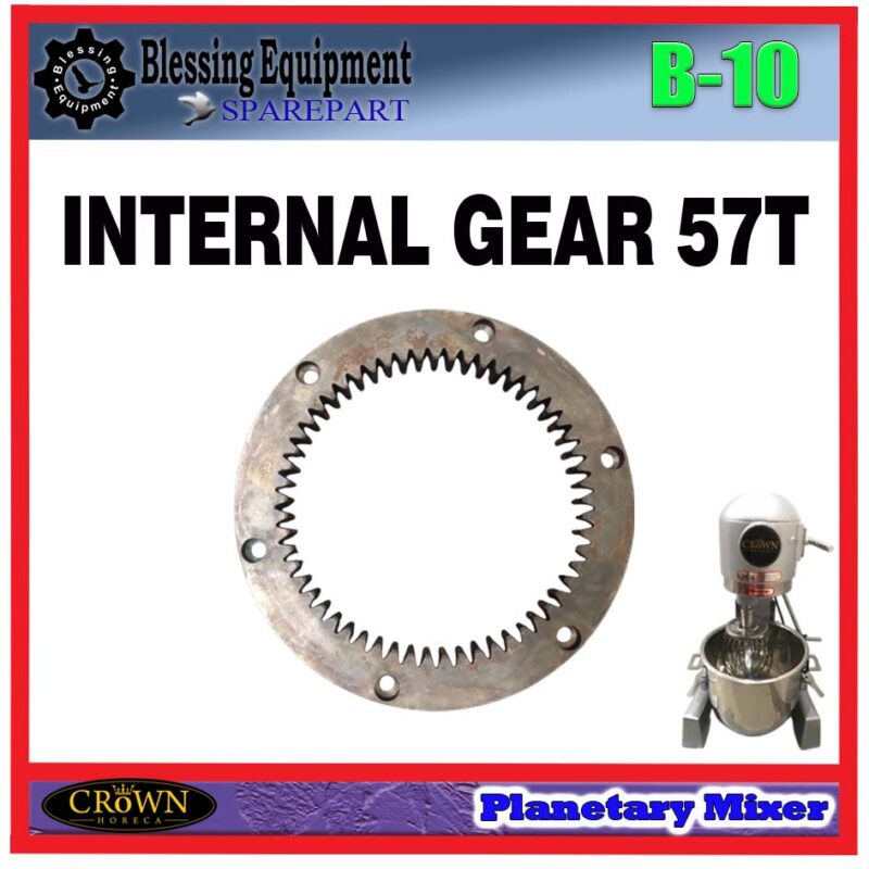 B-10 SPAREPART INNER GEAR | INTERNAL GEAR 57T Planetary Mixer 10 LITER CROWN B 10 RING GEAR 57 GIGI MESIN PENGADUK ADONAN MIXER 10 LITER B10 CROWN - Image 5