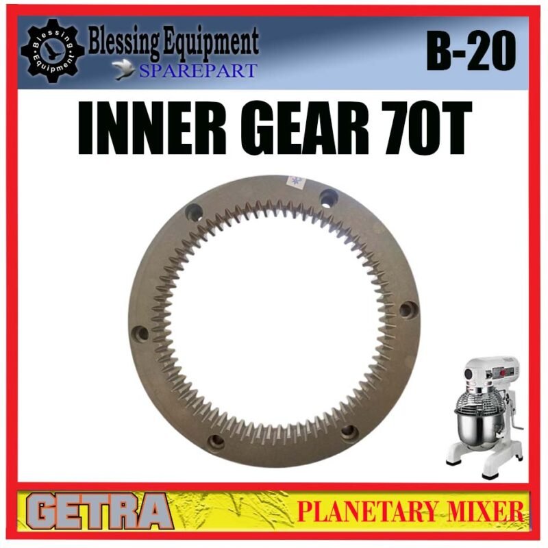 B-20 SPAREPART INNER GIGI LINGKAR DALAM Z=70 | GEAR | INTERNAL GEAR 70T Planetary Mixer GETRA B 20 GEAR 70T | RING GEAR Z-70 | RODA 70 GIGI MESIN PENGADUK ADONAN B20 GETRA - Image 3