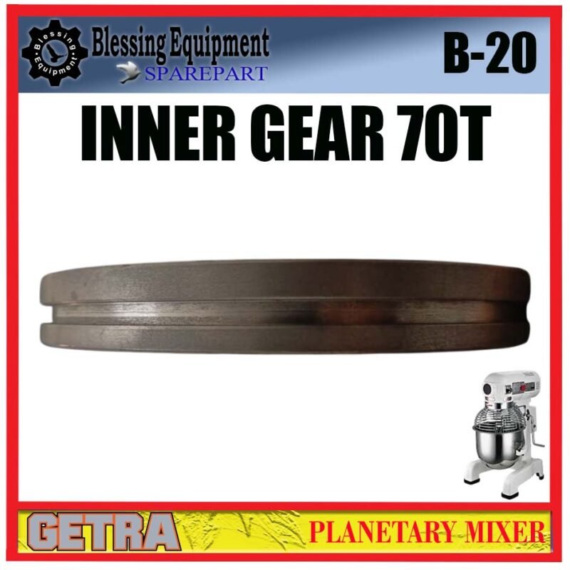 B-20 SPAREPART INNER GIGI LINGKAR DALAM Z=70 | GEAR | INTERNAL GEAR 70T Planetary Mixer GETRA B 20 GEAR 70T | RING GEAR Z-70 | RODA 70 GIGI MESIN PENGADUK ADONAN B20 GETRA - Image 4