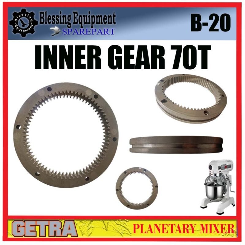 B-20 SPAREPART INNER GIGI LINGKAR DALAM Z=70 | GEAR | INTERNAL GEAR 70T Planetary Mixer GETRA B 20 GEAR 70T | RING GEAR Z-70 | RODA 70 GIGI MESIN PENGADUK ADONAN B20 GETRA