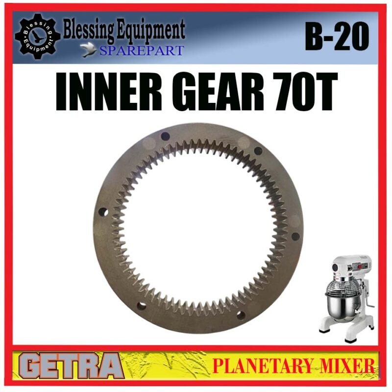 B-20 SPAREPART INNER GIGI LINGKAR DALAM Z=70 | GEAR | INTERNAL GEAR 70T Planetary Mixer GETRA B 20 GEAR 70T | RING GEAR Z-70 | RODA 70 GIGI MESIN PENGADUK ADONAN B20 GETRA - Image 6