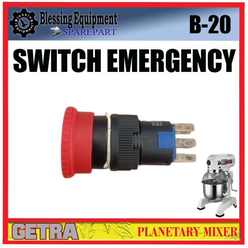 B-20 SPAREPART SWITCH EMERGENCY | EMERGENCY STOP BUTTON Planetary Mixer GETRA B 20 STAYPUT ACTUATOR | TOMBOL DARURAT MESIN PENGADUK ADONAN | MIXER B20 GETRA - Image 4