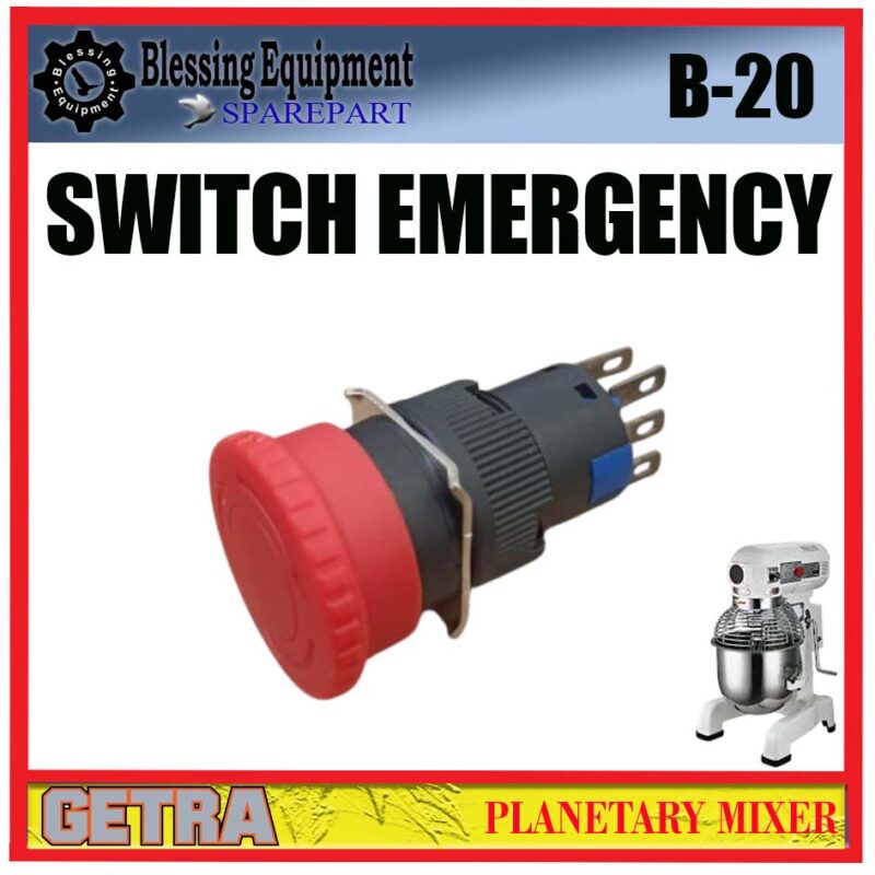 B-20 SPAREPART SWITCH EMERGENCY | EMERGENCY STOP BUTTON Planetary Mixer GETRA B 20 STAYPUT ACTUATOR | TOMBOL DARURAT MESIN PENGADUK ADONAN | MIXER B20 GETRA - Image 5