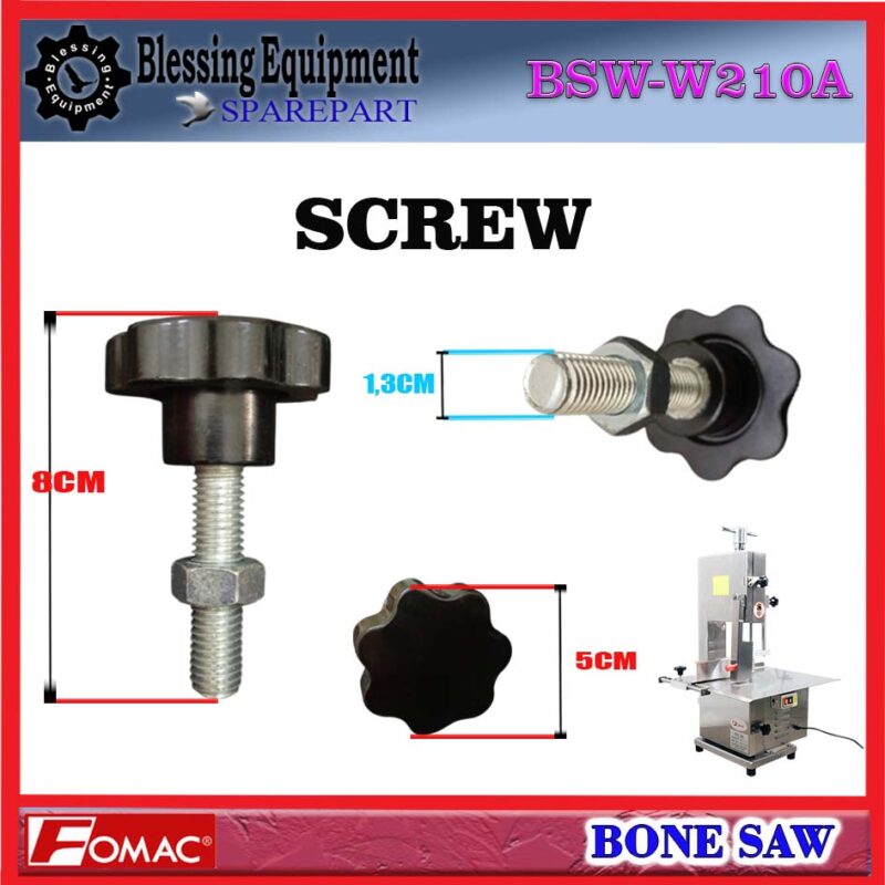 BSW-W210A SPAREPART SCREW Bone Saw FOMAC BSW W210A SKRUP | SEKRUP PENGUNCI PINTU BODI BONE SAW BSWW210A FOMAC - Image 2