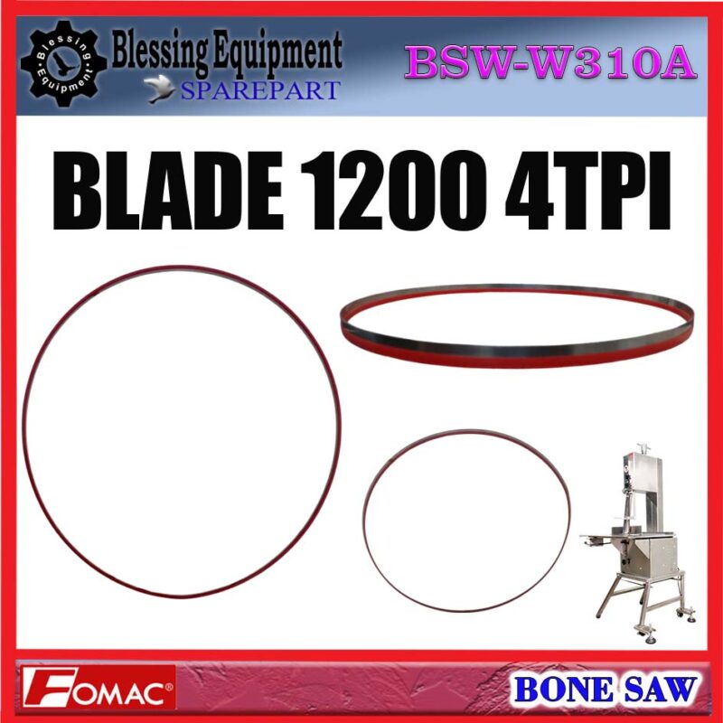 BSW-W310A SPAREPART KNIFE | PISAU | BLADE 1200 4TPI Bone Saw FOMAC BSW W310A BLADE 1200 | MATA PISAU 1200 4TPI MESIN GERGAJI TULANG BSWW310A FOMAC