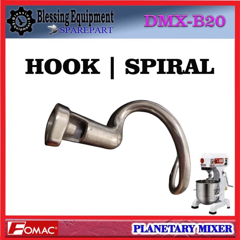 DMX-B20 SPAREPART SPIRAL | HOOK | KAIL | HOOK SHAPE BEATER 20L Standing Mixer FOMAC DMX B20 ALAT PENGOCOK | PENGADUK ADONAN BENTUK KAIL 20 LITER MIXER DMXB20 FOMAC DMX-B20 SPAREPART SPIRAL | HOOK | KAIL | HOOK SHAPE BEATER 20L Standing Mixer FOMAC DMX B20 ALAT PENGOCOK | PENGADUK ADONAN BENTUK KAIL 20 LITER MIXER DMXB20 FOMAC - Image 5