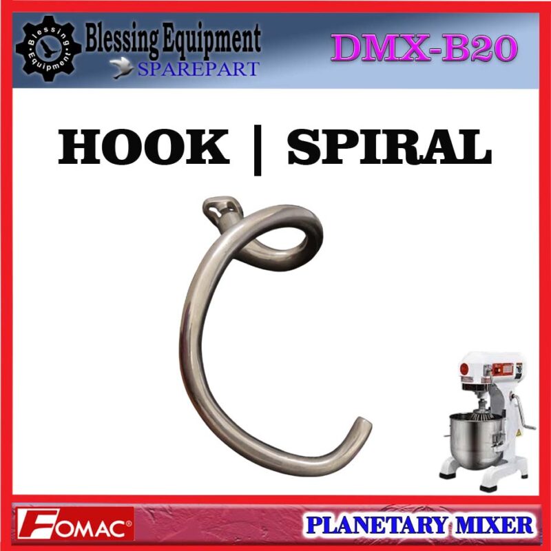 DMX-B20 SPAREPART SPIRAL | HOOK | KAIL | HOOK SHAPE BEATER 20L Standing Mixer FOMAC DMX B20 ALAT PENGOCOK | PENGADUK ADONAN BENTUK KAIL 20 LITER MIXER DMXB20 FOMAC DMX-B20 SPAREPART SPIRAL | HOOK | KAIL | HOOK SHAPE BEATER 20L Standing Mixer FOMAC DMX B20 ALAT PENGOCOK | PENGADUK ADONAN BENTUK KAIL 20 LITER MIXER DMXB20 FOMAC - Image 4