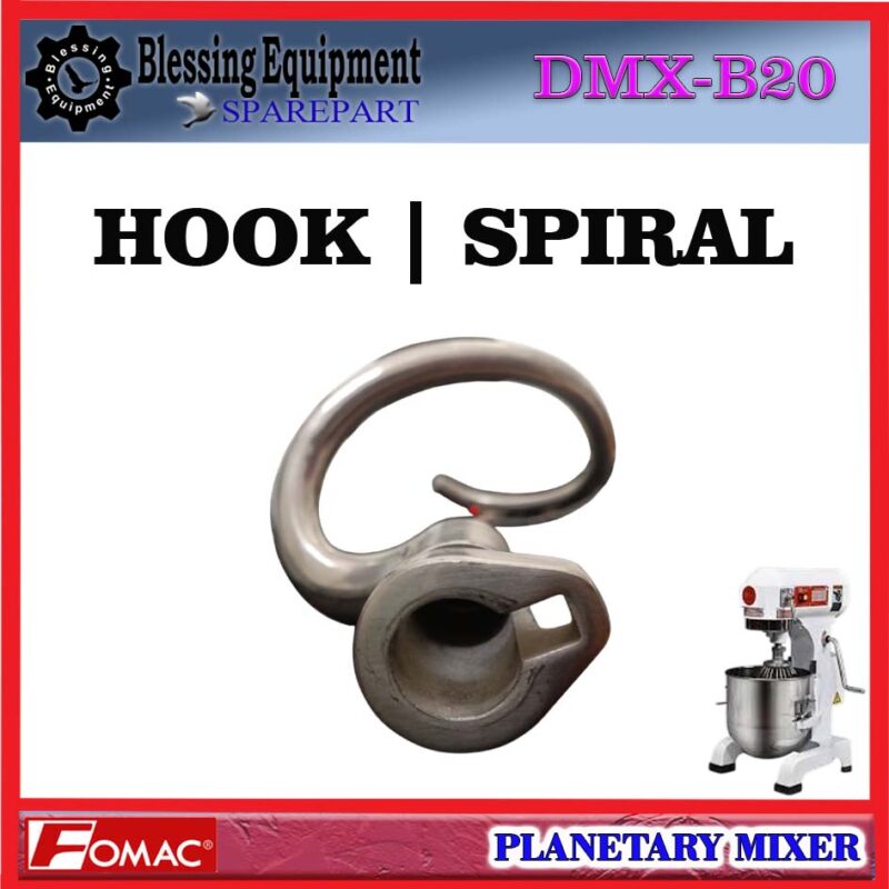 DMX-B20 SPAREPART SPIRAL | HOOK | KAIL | HOOK SHAPE BEATER 20L Standing Mixer FOMAC DMX B20 ALAT PENGOCOK | PENGADUK ADONAN BENTUK KAIL 20 LITER MIXER DMXB20 FOMAC DMX-B20 SPAREPART SPIRAL | HOOK | KAIL | HOOK SHAPE BEATER 20L Standing Mixer FOMAC DMX B20 ALAT PENGOCOK | PENGADUK ADONAN BENTUK KAIL 20 LITER MIXER DMXB20 FOMAC - Image 3
