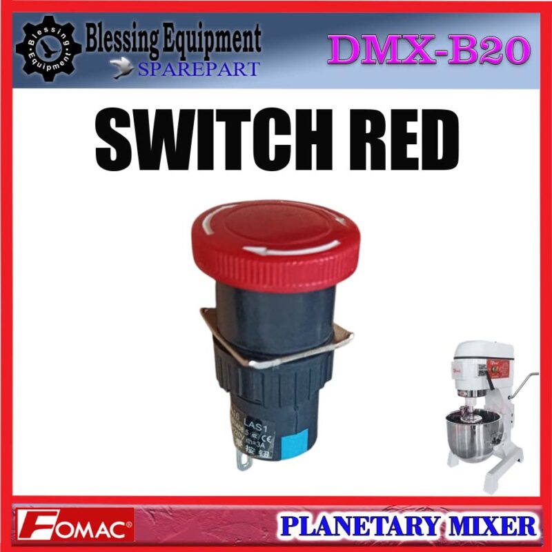 DMX-B20H SPAREPART SWITCH RED | SAKLAR MERAH Planetary Mixer FOMAC DMX B20H TOMBOL MERAH | SAKLAR | SAKELAR MIXER DMXB20H FOMAC - Image 3