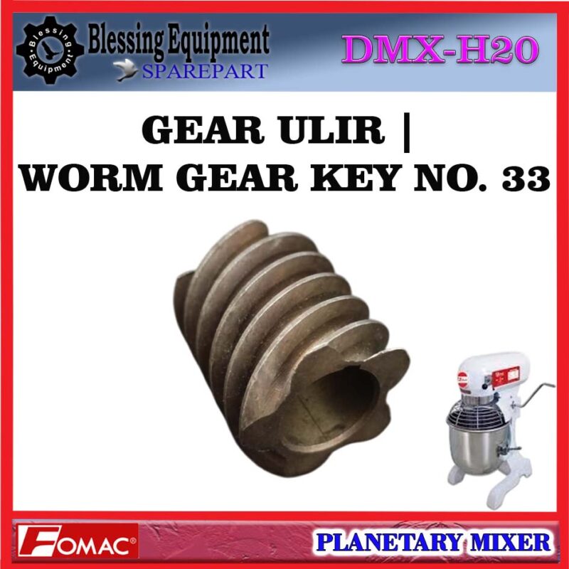 DMX-H20 SPAREPART WORM GEAR | GEAR BINTANG | GEAR ULIR | KEY GEAR NO.33 Planetary Mixer FOMAC DMX H20 GEAR CACING | GEAR SPIRAL NO 33 MIXER DMXH20 FOMAC DMX-H20 SPAREPART WORM GEAR | GEAR BINTANG | GEAR ULIR | KEY GEAR NO.33 Planetary Mixer FOMAC DMX H20 GEAR CACING | GEAR SPIRAL NO 33 MIXER DMXH20 FOMAC - Image 4