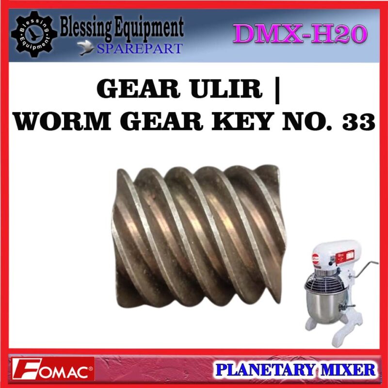 DMX-H20 SPAREPART WORM GEAR | GEAR BINTANG | GEAR ULIR | KEY GEAR NO.33 Planetary Mixer FOMAC DMX H20 GEAR CACING | GEAR SPIRAL NO 33 MIXER DMXH20 FOMAC DMX-H20 SPAREPART WORM GEAR | GEAR BINTANG | GEAR ULIR | KEY GEAR NO.33 Planetary Mixer FOMAC DMX H20 GEAR CACING | GEAR SPIRAL NO 33 MIXER DMXH20 FOMAC - Image 3