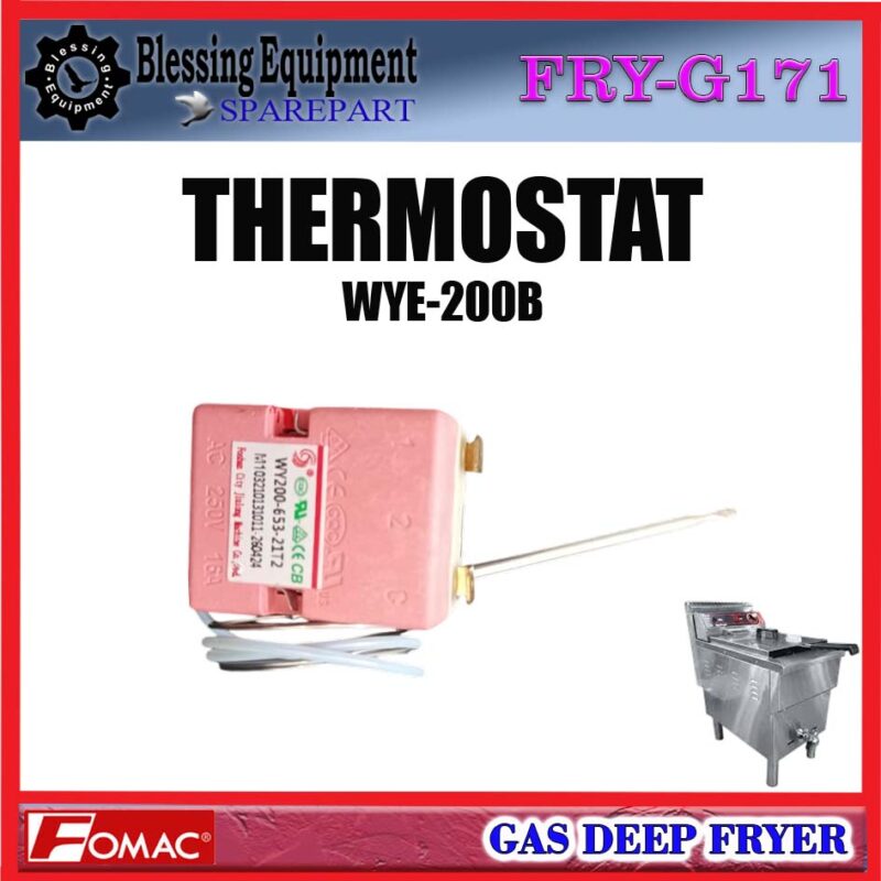 FRY-G171 SPAREPART THERMOSTAT WYE-200B Gas Deep Fryer FOMAC FRY G171 PENGATUR SUHU PENGGORENGAN GAS FRYG171 WYE 200B FOMAC FRY-G171 SPAREPART THERMOSTAT WYE-200B Gas Deep Fryer FOMAC FRY G171 PENGATUR SUHU PENGGORENGAN GAS FRYG171 WYE 200B FOMAC - Image 3