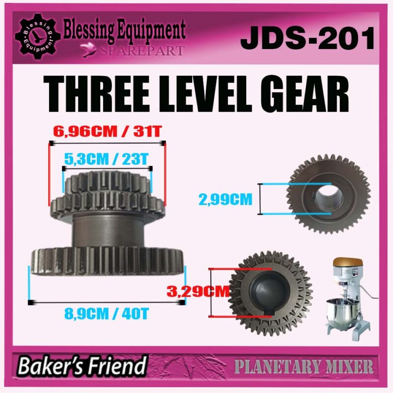 JDS-201 SPAREPART THREE LEVEL GEAR 20L Planetary Mixer BAKER'S FRIEND JDS 201 GEAR GIGI | GEAR 3 LAPIS 20 LITER | TRANSMISSION GEAR MIXER JDS201 BAKER'S FRIEND JDS-201 SPAREPART THREE LEVEL GEAR 20L Planetary Mixer BAKER'S FRIEND JDS 201 GEAR GIGI | GEAR 3 LAPIS 20 LITER | TRANSMISSION GEAR MIXER JDS201 BAKER'S FRIEND - Image 2