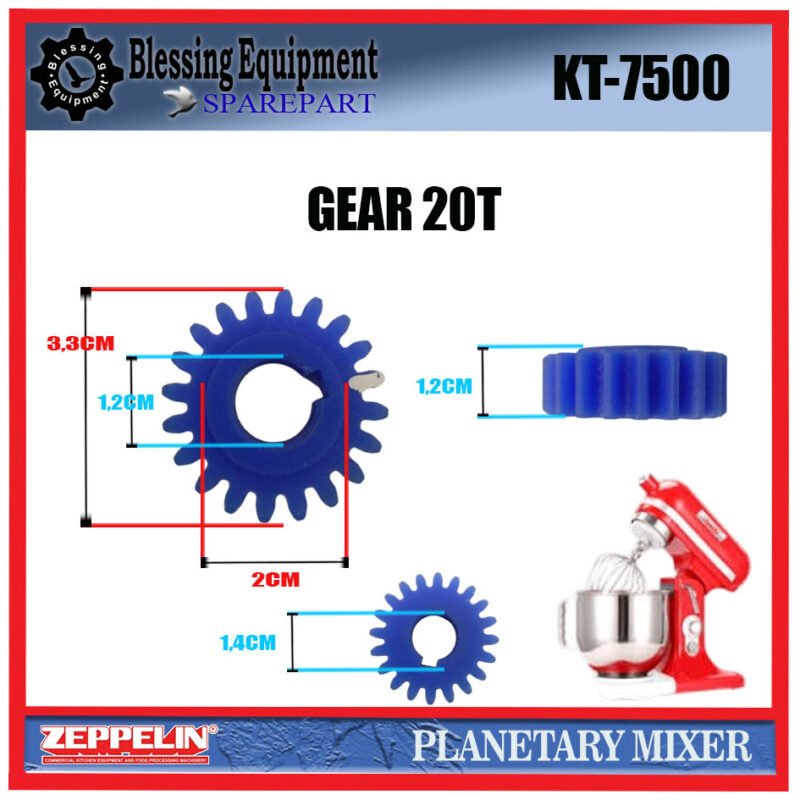 KT-7500 SPAREPART GIGI TRANSMISI | GEAR 20T Planetary Mixer KT 7500 ZEPPELIN RODA GIGI UTAMA | KOMPONEN TRANSMISI INTERNAL 20 GIGI MESIN PENGADUK ADONAN | MIXER KT7500 ZEPPELIN KT-7500 SPAREPART GIGI TRANSMISI | GEAR 20T Planetary Mixer KT 7500 ZEPPELIN RODA GIGI UTAMA | KOMPONEN TRANSMISI INTERNAL 20 GIGI MESIN PENGADUK ADONAN | MIXER KT7500 ZEPPELIN - Image 2