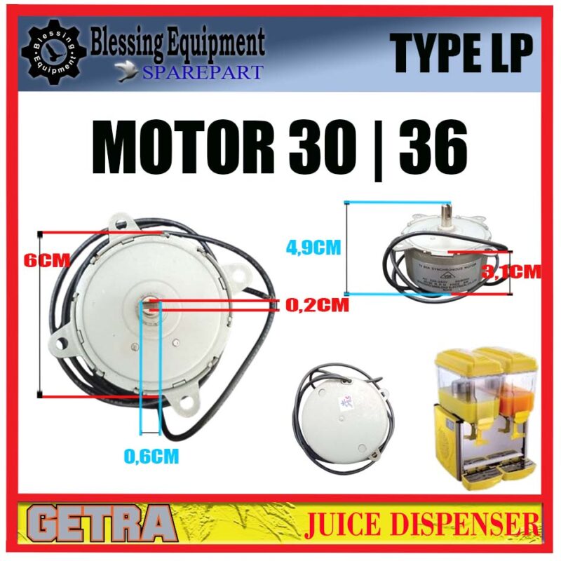 LP-12X1 LP-12X2 LP-12X3 SPAREPART DINAMO | MOTOR 30/36 Juice Dispenser GEA GETRA TYPE LP 30 | 36 MOTOR PENGGERAK SISTEM ADUK JUS DISPENSER LP 30 36 GEA GETRA - Image 2