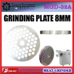 MGD-32A SPAREPART SARINGAN | PIRINGAN | GRINDING PLATE 8MM Meat Grinder FOMAC MGD 32A PIRING GILINGAN | SARINGAN 8 MM MESIN PENGGILING DAGING MGD32A FOMAC