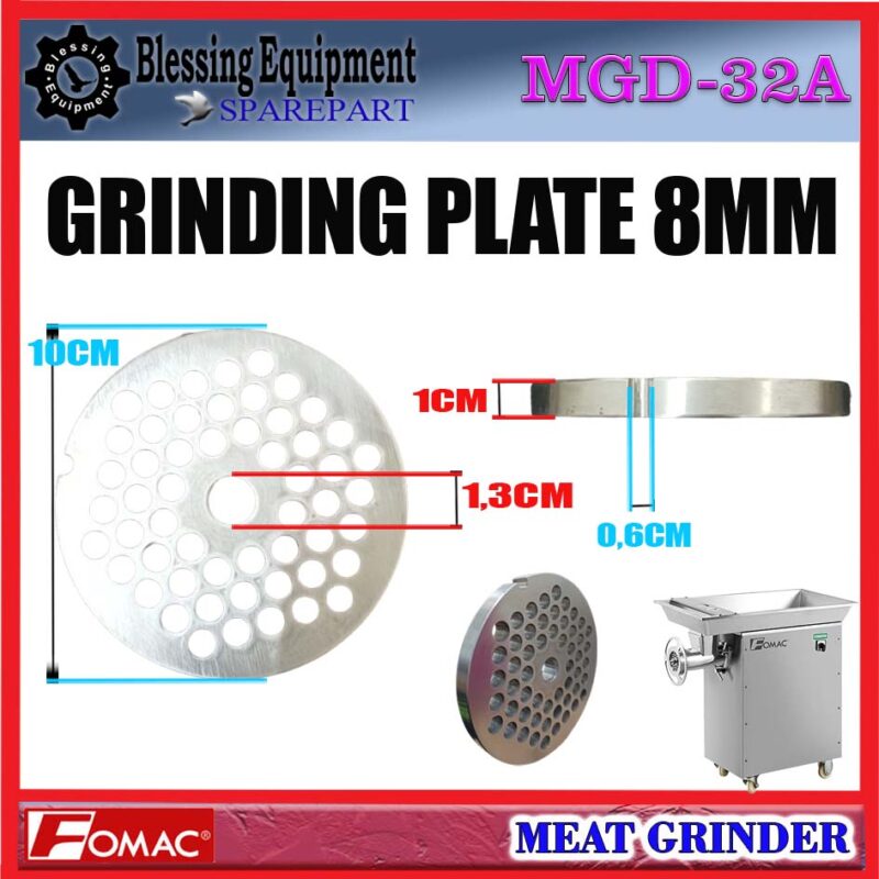 MGD-32A SPAREPART SARINGAN | PIRINGAN | GRINDING PLATE 8MM Meat Grinder FOMAC MGD 32A PIRING GILINGAN | SARINGAN 8 MM MESIN PENGGILING DAGING MGD32A FOMAC MGD-32A SPAREPART SARINGAN | PIRINGAN | GRINDING PLATE 8MM Meat Grinder FOMAC MGD 32A PIRING GILINGAN | SARINGAN 8 MM MESIN PENGGILING DAGING MGD32A FOMAC - Image 2