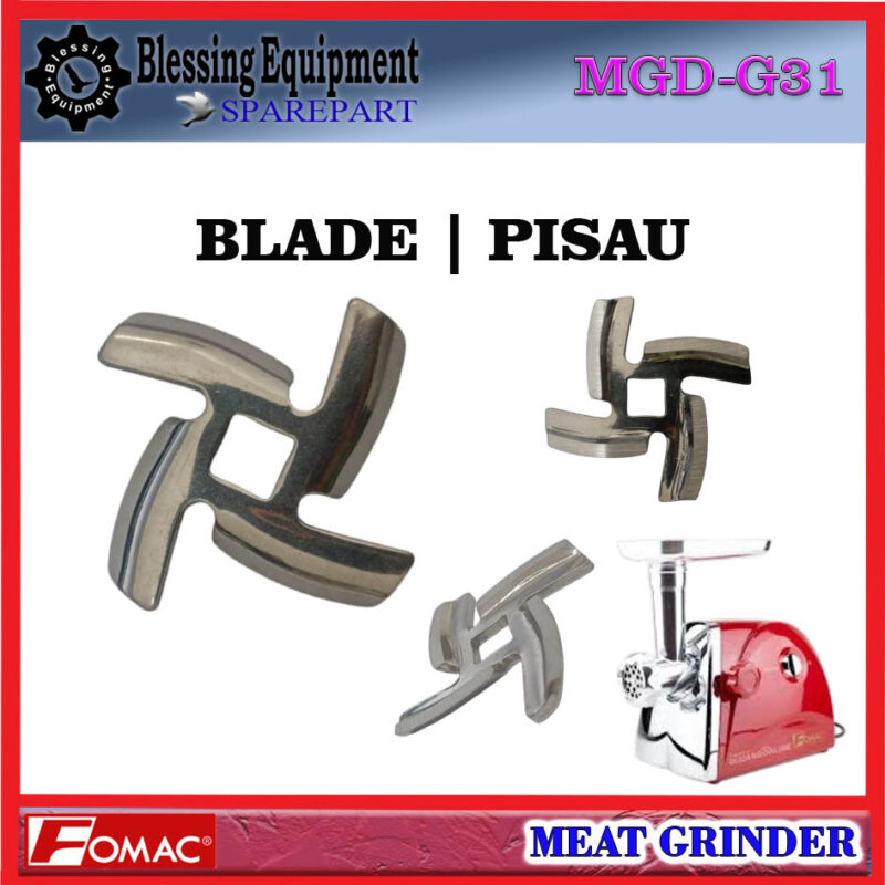 MGD-G31 SPAREPART KNIFE | PISAU | BLADE 4 MATA Meat Grinder MGD G31 FOMAC CROSS KNIFE | MATA PISAU SILANG UNTUK MESIN PENGGILING DAGING MGDG31 FOMAC