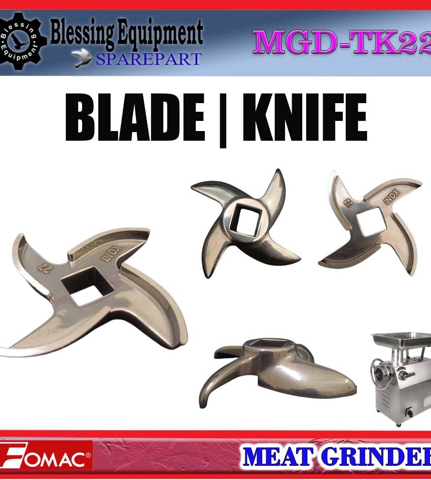 MGD-TK22 SPAREPART KNIFE | PISAU | BLADE Meat Grinder FOMAC MGD TK22 CROSS KNIFE | BALING BALING PENGGILING DAGING | MATA PISAU SILANG UNTUK MESIN PENGGILING DAGING MGDTK22 FOMAC