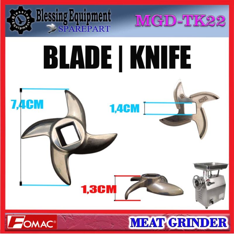 MGD-TK22 SPAREPART KNIFE | PISAU | BLADE Meat Grinder FOMAC MGD TK22 CROSS KNIFE | BALING BALING PENGGILING DAGING | MATA PISAU SILANG UNTUK MESIN PENGGILING DAGING MGDTK22 FOMAC MGD-TK22 SPAREPART KNIFE | PISAU | BLADE Meat Grinder FOMAC MGD TK22 CROSS KNIFE | BALING BALING PENGGILING DAGING | MATA PISAU SILANG UNTUK MESIN PENGGILING DAGING MGDTK22 FOMAC - Image 2