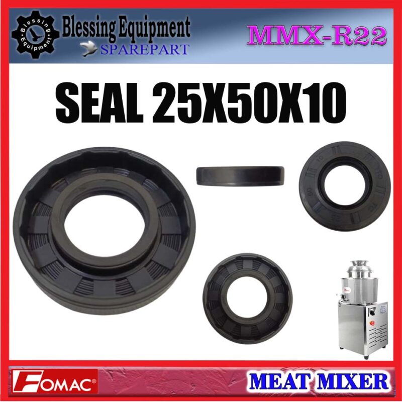 MMX-R22 SPAREPART SEAL 25X50X10MM | OIL SEAL | TC OIL SEAL Meat Mixer FOMAC MMX R22 SEGEL KARET | KARET HITAM 25 X 50 X 10 | KARET SEAL | SEGEL OLI MESIN PENGADUK DAGING MMXR22 FOMAC
