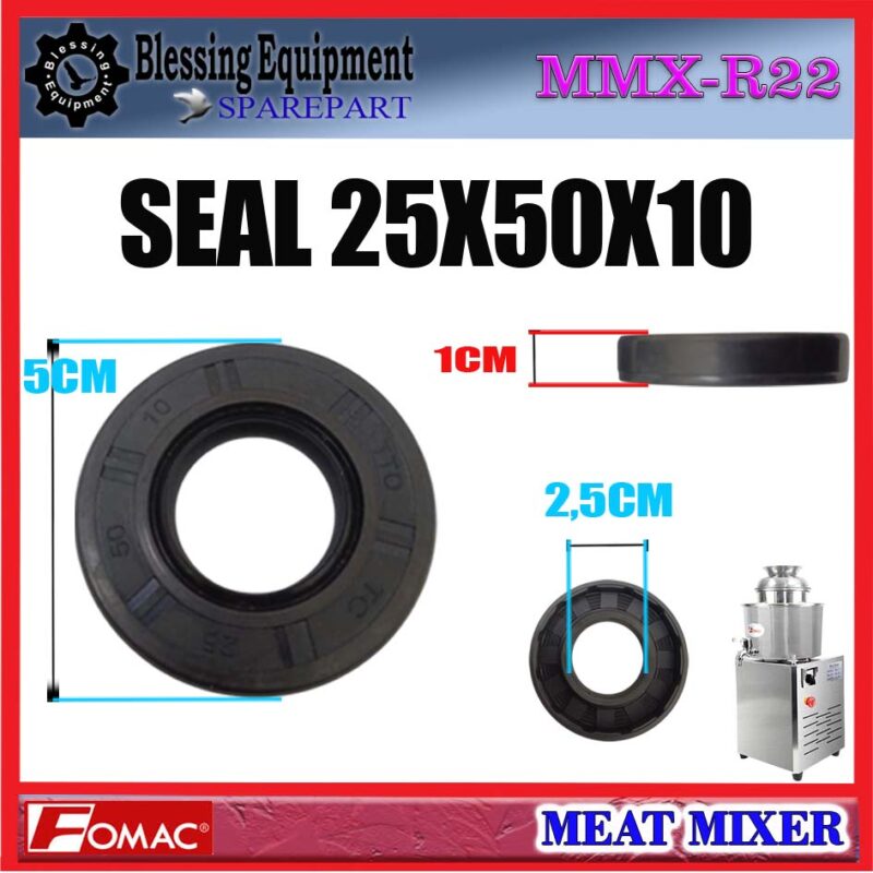 MMX-R22 SPAREPART SEAL 25X50X10MM | OIL SEAL | TC OIL SEAL Meat Mixer FOMAC MMX R22 SEGEL KARET | KARET HITAM 25 X 50 X 10 | KARET SEAL | SEGEL OLI MESIN PENGADUK DAGING MMXR22 FOMAC - Image 2