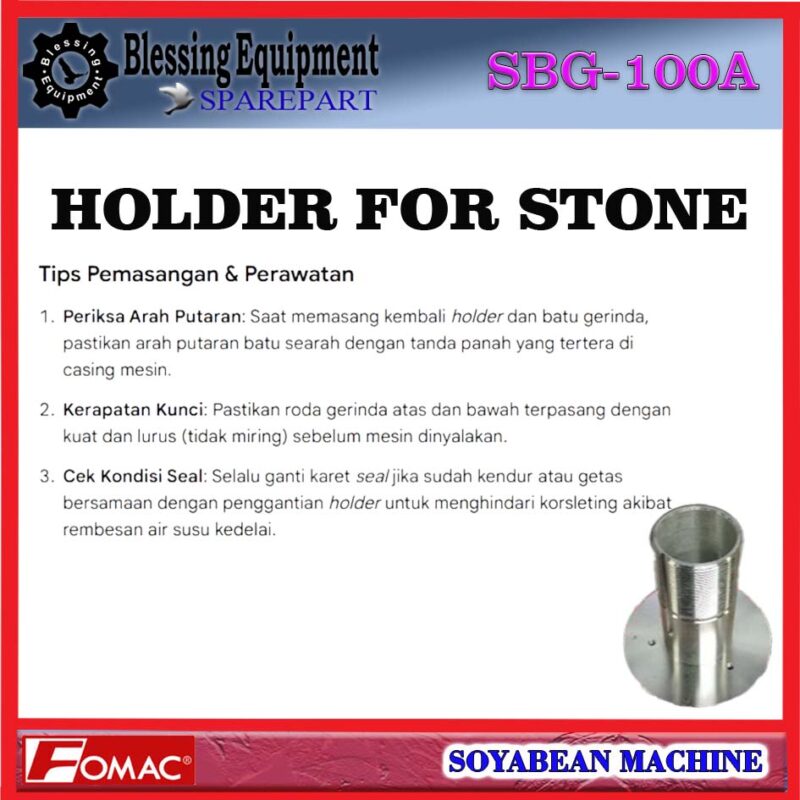 SBG-100A SPAREPART HOLDER FOR STONE Soya Bean Milk Grinder FOMAC SBG 100A DUDUKAN | PIRINGAN PENAHAN BATU GILINGAN UNTUK MESIN PENGOLAH SUSU KACANG KEDELAI SBG100A FOMAC SBG-100A SPAREPART HOLDER FOR STONE Soya Bean Milk Grinder FOMAC SBG 100A DUDUKAN | PIRINGAN PENAHAN BATU GILINGAN UNTUK MESIN PENGOLAH SUSU KACANG KEDELAI SBG100A FOMAC - Image 2