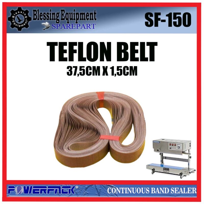 SF-150 SPAREPART KAIN TEFLON | TEFLON BELT SIZE 37,5 X 1,5 | 75 CM Continuous Band Sealer POWERPACK SF 150 SABUK TEFLON 37,5CM MESIN SEALER PACKAGING POWERPACK SF150 - Image 3