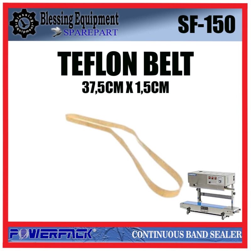 SF-150 SPAREPART KAIN TEFLON | TEFLON BELT SIZE 37,5 X 1,5 | 75 CM Continuous Band Sealer POWERPACK SF 150 SABUK TEFLON 37,5CM MESIN SEALER PACKAGING POWERPACK SF150 - Image 2