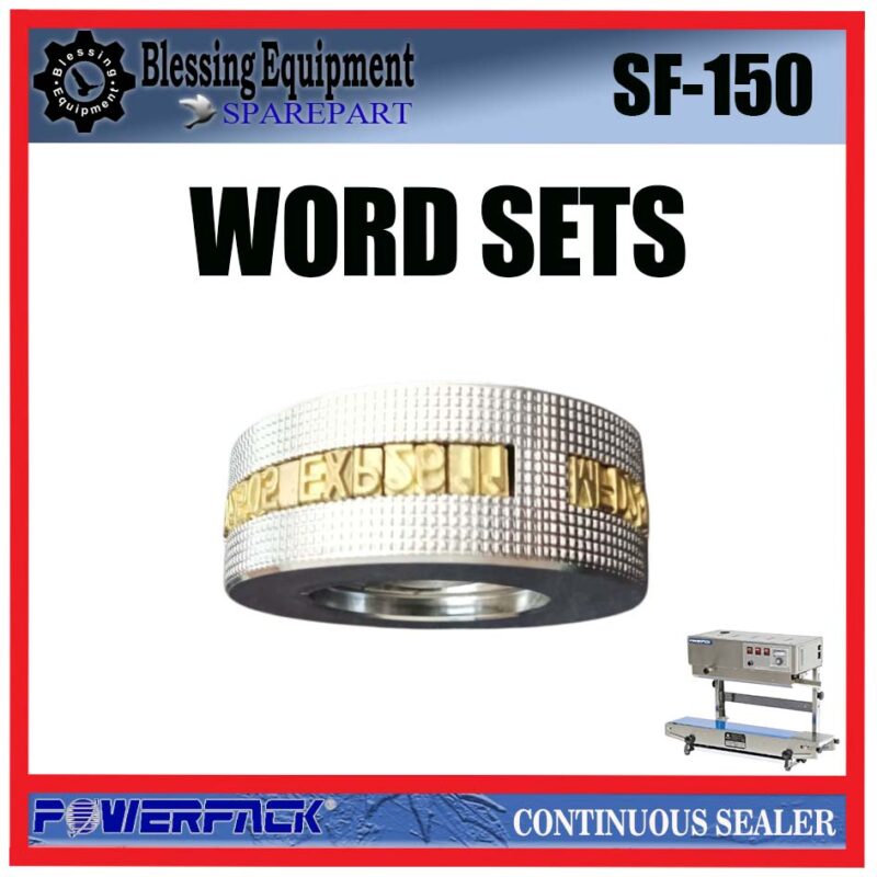 SF-150 SPAREPART WORD SETS Continuous Band Sealer POWERPACK SF 150 KARAKTER HURUF | ANGKA CETAKAN EXPIRED MESIN SEALER SF150 POWERPACK - Image 6