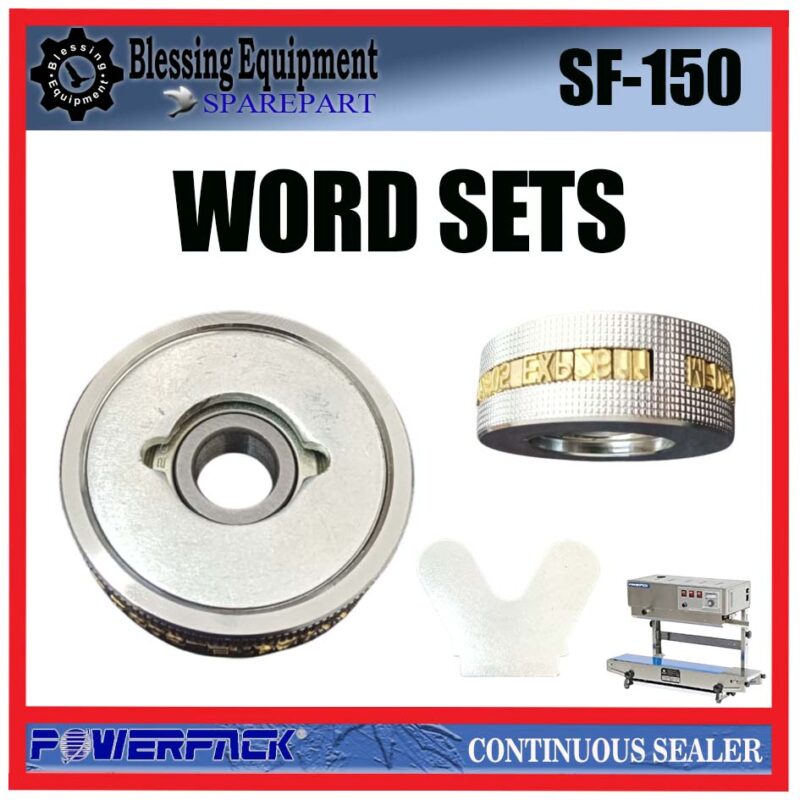 SF-150 SPAREPART WORD SETS Continuous Band Sealer POWERPACK SF 150 KARAKTER HURUF | ANGKA CETAKAN EXPIRED MESIN SEALER SF150 POWERPACK - Image 3
