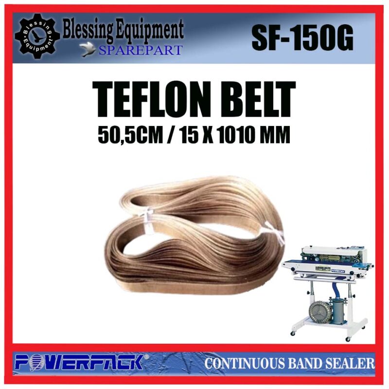 SF-150G SPAREPART KAIN TEFLON | TEFLON BELT 50,5CM | 15 X 1010 MM Continuous Band Sealer POWERPACK SF 150G SABUK TEFLON 50,5CM MESIN SEALER PACKAGING POWERPACK SF150G - Image 3