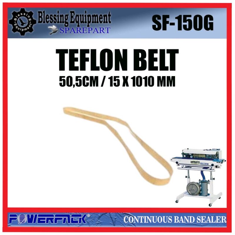 SF-150G SPAREPART KAIN TEFLON | TEFLON BELT 50,5CM | 15 X 1010 MM Continuous Band Sealer POWERPACK SF 150G SABUK TEFLON 50,5CM MESIN SEALER PACKAGING POWERPACK SF150G - Image 2