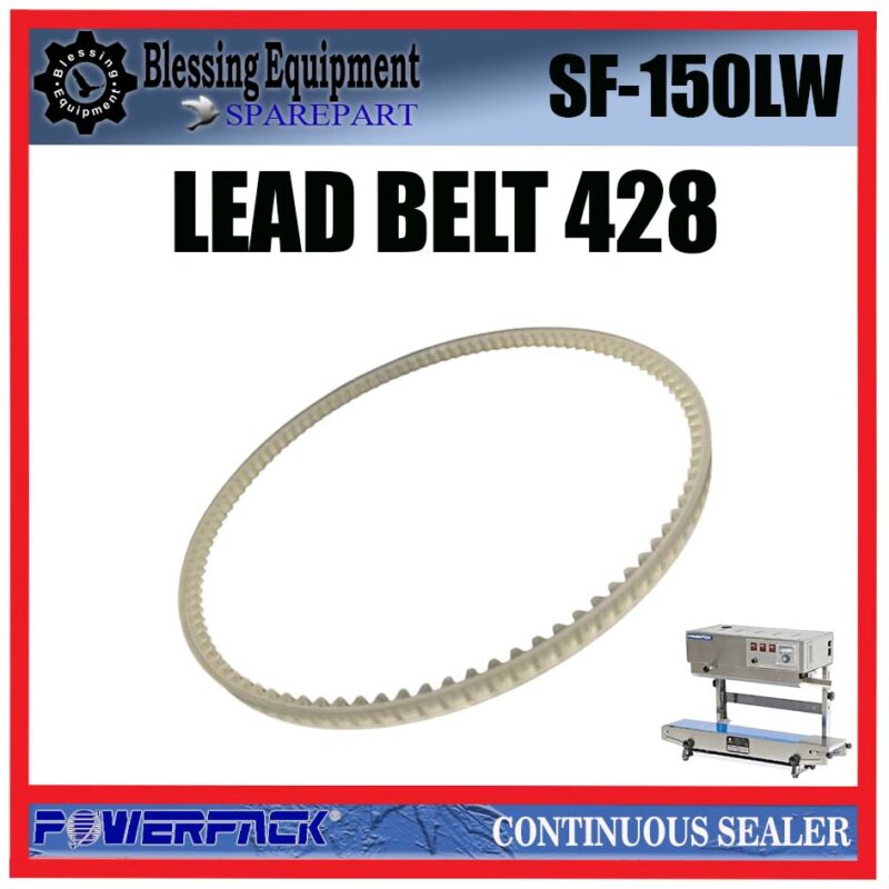 SF-150LW SPAREPART GEAR BELT | LEAD BELT 428 Continuous Band Sealer SF 150LW POWERPACK BELT | TIMING BELT 428 MESIN PENYEGEL SF POWERPACK - Image 4