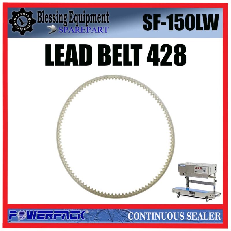 SF-150LW SPAREPART GEAR BELT | LEAD BELT 428 Continuous Band Sealer SF 150LW POWERPACK BELT | TIMING BELT 428 MESIN PENYEGEL SF POWERPACK - Image 3