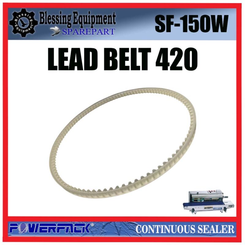 SF-150W SPAREPART GEAR BELT | LEAD BELT 420 Continuous Band Sealer POWERPACK TIMING BELT | GUILDING BELT 420 MESIN SEGEL SF POWERPACK - Image 3
