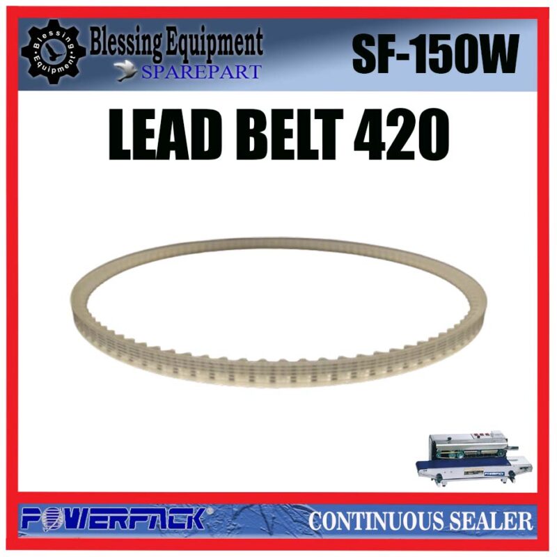 SF-150W SPAREPART GEAR BELT | LEAD BELT 420 Continuous Band Sealer POWERPACK TIMING BELT | GUILDING BELT 420 MESIN SEGEL SF POWERPACK - Image 4