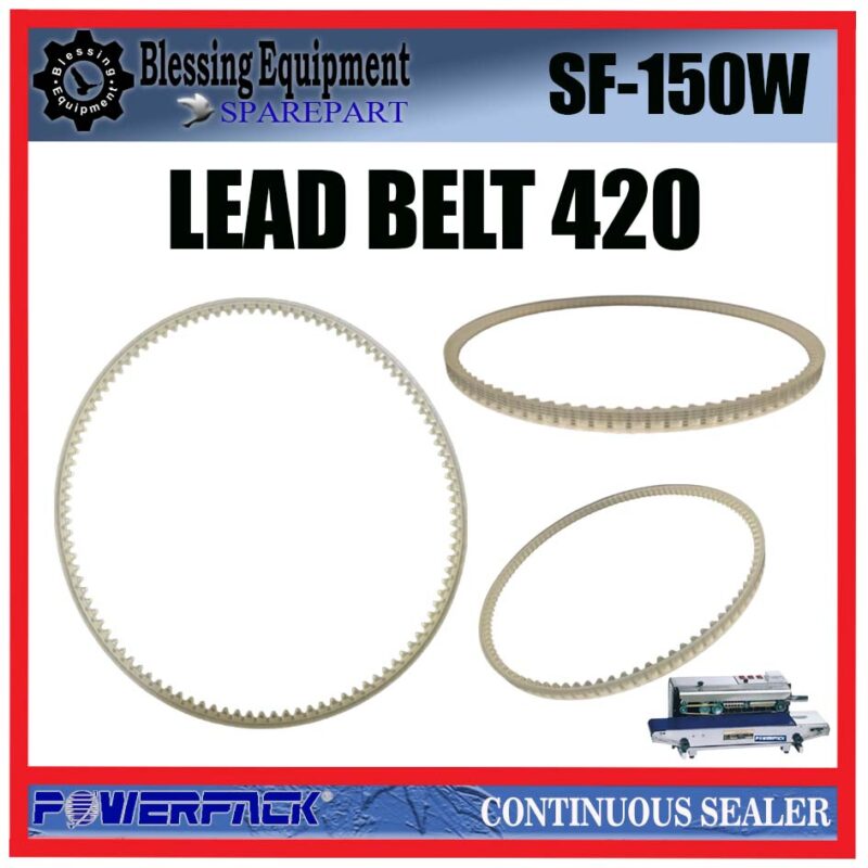 SF-150W SPAREPART GEAR BELT | LEAD BELT 420 Continuous Band Sealer POWERPACK TIMING BELT | GUILDING BELT 420 MESIN SEGEL SF POWERPACK