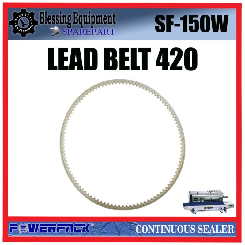SF-150W SPAREPART GEAR BELT | LEAD BELT 420 Continuous Band Sealer POWERPACK TIMING BELT | GUILDING BELT 420 MESIN SEGEL SF POWERPACK - Image 2