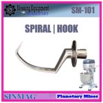 SM-101 SPAREPART PENGADUK SPIRAL | HOOK 10L Planetary Mixer SINMAG SM 101 HOOK SHAPE BEATER | PENGOCOK 10 LITER | PENGADUK BERBENTUK KAIL | KAIT MIXER SM101 SINMAG