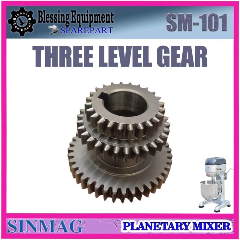 SM-101 | LP-101 SPAREPART THREE LEVEL GEAR 10L Planetary Mixer SINMAG LUNPANG SM 101 LP 101 GIGI SUSUN 3 TINGKAT | THREE PLY GEAR | GIGI TRANSMISI TINGKAT MIXER 10LITER SM101 LP101 SINMAG LUNPANG
