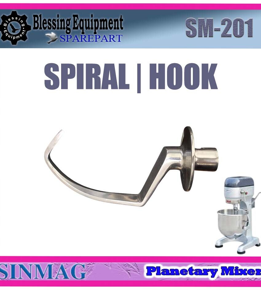 SM-201 SPAREPART SPIRAL | HOOK 20L Planetary Mixer SINMAG SM 201 PENGOCOK | PENGADUK BERBENTUK KAIL | KAIT MIXER 20 LITER SM201 SINMAG