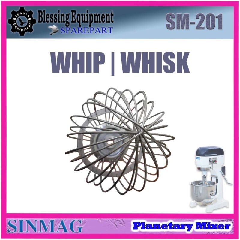SM-201 LP-201 SPAREPART WHIP | WHISK 20L Planetary Mixer SINMAG LUNPANG SM 201 LP 201 PENGADUK KAWAT |  ALAT PENGOCOK BENTUK BALON UNTUK MESIN PENGADUK ADONAN 20 LITER SM201 LP201 SINMAG LUNPANG - Image 6