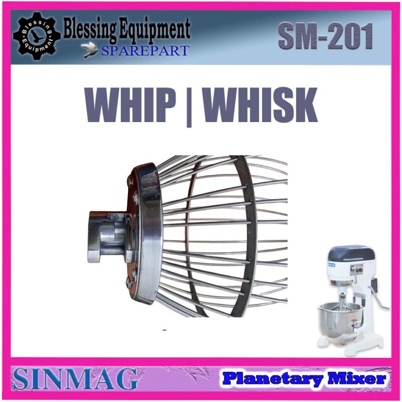 SM-201 LP-201 SPAREPART WHIP | WHISK 20L Planetary Mixer SINMAG LUNPANG SM 201 LP 201 PENGADUK KAWAT |  ALAT PENGOCOK BENTUK BALON UNTUK MESIN PENGADUK ADONAN 20 LITER SM201 LP201 SINMAG LUNPANG - Image 5