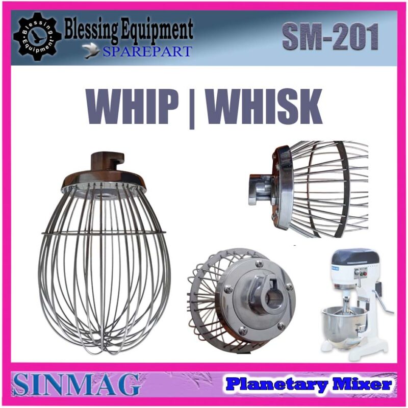 SM-201 LP-201 SPAREPART WHIP | WHISK 20L Planetary Mixer SINMAG LUNPANG SM 201 LP 201 PENGADUK KAWAT |  ALAT PENGOCOK BENTUK BALON UNTUK MESIN PENGADUK ADONAN 20 LITER SM201 LP201 SINMAG LUNPANG - Image 3